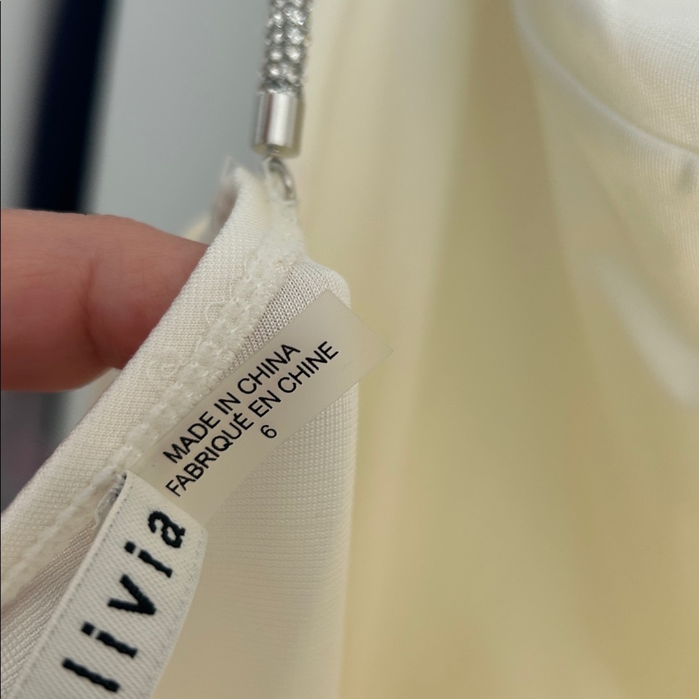 New Alice and Olivia Coral Crystal Strap Midi Dress - Picture 12 of 12